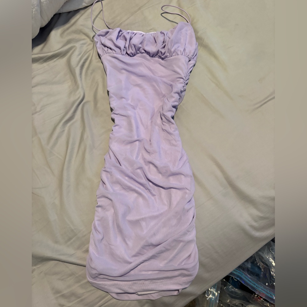Princess Polly Purple Ruched Tiered Bodycon Dress